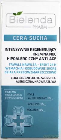 Bielenda Pharm Cera Sucha Krem na noc Regenerujący hipoalergiczny 50ml [KOSMETYKI]