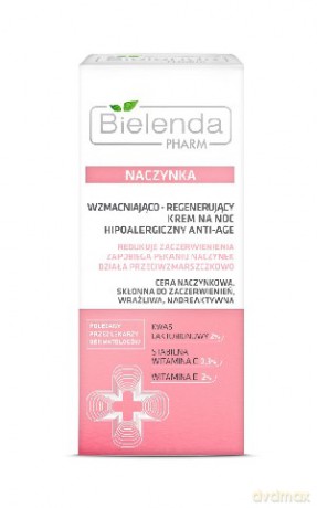 Bielenda Pharm Naczynka Krem na noc wzmacniająco regeneracyjny hipoalergiczny 50ml [KOSMETYKI]