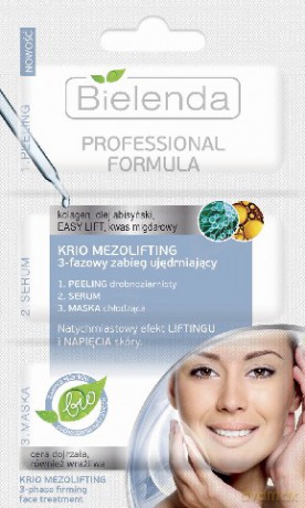 Bielenda Professional Formula Krio Mezolifting 3-fazowy zabieg ujędrniający 3 x 3g [KOSMETYKI]