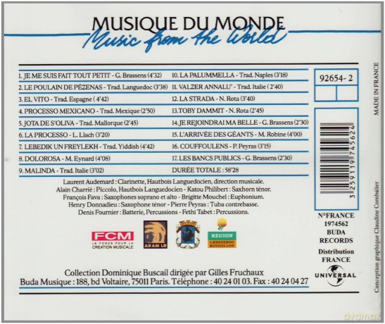 Une Anche Passe - Medierranee [CD]