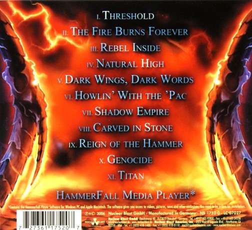 Hammerfall: Threshold (digipack) [CD]