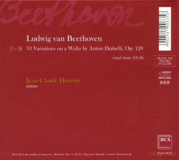 33 Variations On A Waltz By Anton Diabel [CD]