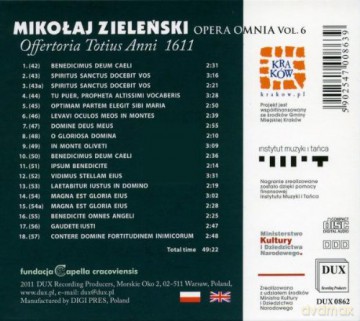 Zielenski Offertoria Totius Anni 1611 Vo [CD]