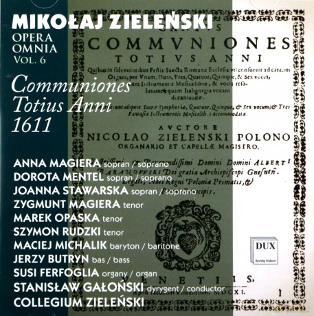 Zielenski Offertoria Totius Anni 1611 Vo [CD]