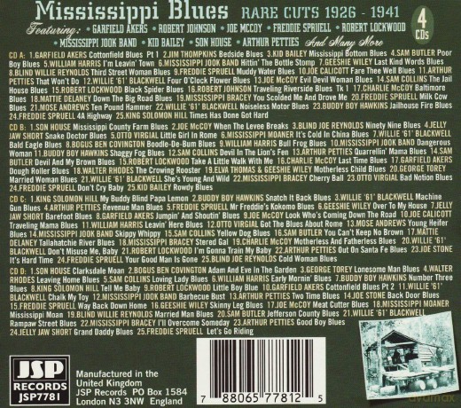 Mississippi Blues 1926-1941 Rare Cuts By [4CD]