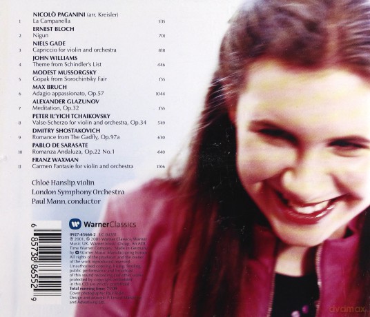 Chloe Hanslip/Mann/Lso: Chloe (Werke Von Paganini,Bloch) [CD]
