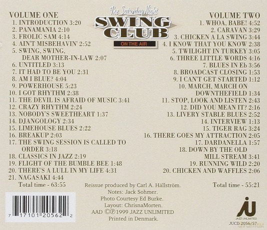 The Saturday Night Swing Club Volumes 1a [2CD]