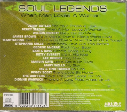 Soul Legends - When A Man Loves A Woman [CD]