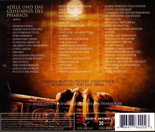 Adele Und Das Geheimnis Des Pharaos soundtrack [CD]