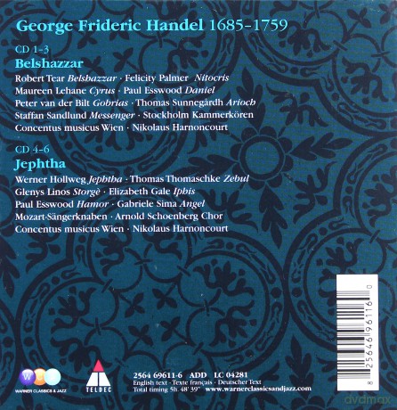 Harnoncourt: Handel: Vol.6 Belshazzar/Jephtha [6CD]