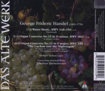 Nikolaus Harnoncourt: Händel: Water Music/Organ Concert [CD]