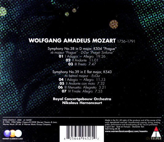Nikolaus Harnoncourt/Cgo: Mozart: Symphonies No.38&39 [CD]