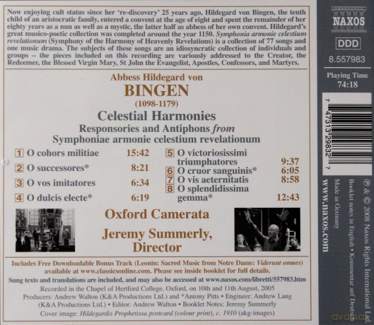 Hildegard Von Bingen: Celestial Harmonies [CD]