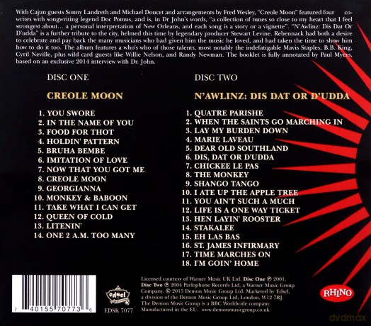 Dr. John: Creole Moon+N'avlinz: Dis Dat Or D'udda [CD]