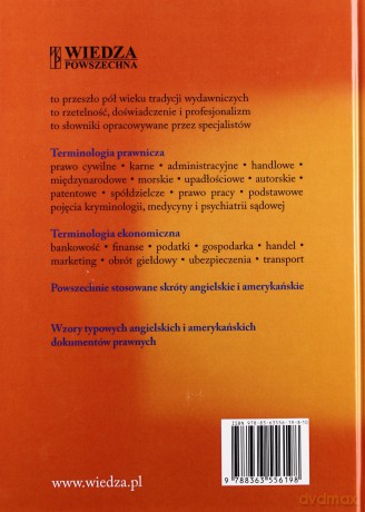 Słownik Terminologii Prawniczej i Ekonomicznej angielsko-polski - Janina Jaślan, Henryk Jaślan (twarda) [KSIĄŻKA]