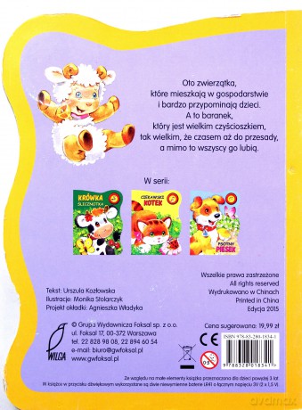 Baranek czyścioszek - Urszula Kozłowska (twarda) [KSIĄŻKA]