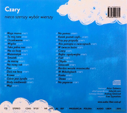 Czary. Nieco szerszy wybór wierszy - Marcin Brykczyński [AUDIOBOOK] [CD-MP3]