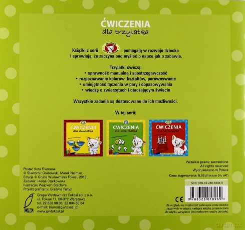 Ćwiczenia dla trzylatka [KSIĄŻKA]