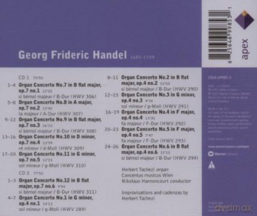 Harnoncourt/Tachezi: Handel: Organ Concertos Op.4&7 [2CD]