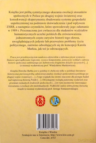 O Społecznej Historii Polski 1945-1989 (wyd. II) - Henryk Słabek [KSIĄŻKA]