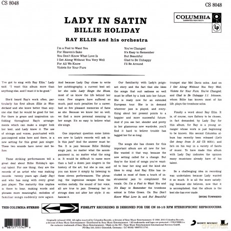 Billie Holiday: Lady In Satin [Winyl]