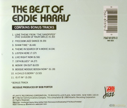 Eddie Harris: The Best Of [CD]