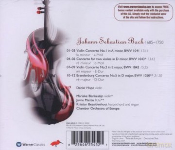 Daniel Hope: Bach: Concerto For Violin [CD]