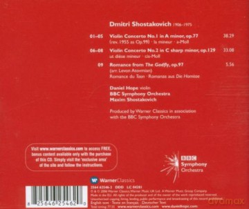 Daniel Hope/Bbcso: Scho: Violinkonzerte 1+2 [CD]