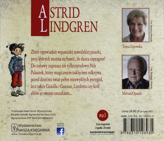 Nils paluszek i inne opowiadania - Astrid Lindgren [AUDIOBOOK] [CD-MP3]