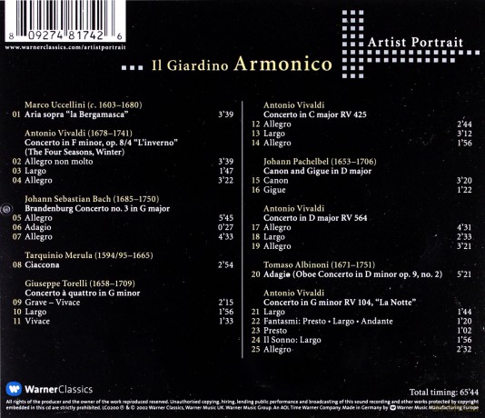 Il Giardino Armonico: Artist Portrait [CD]