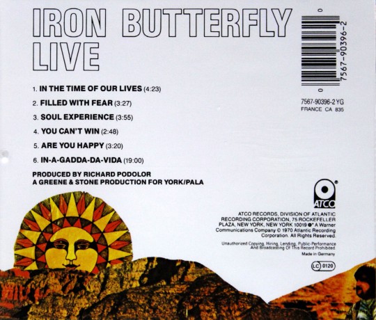 Iron Butterfly: Live [CD]