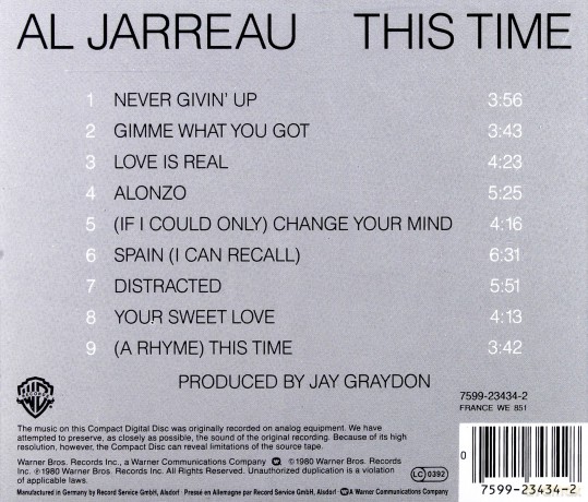 Al Jarreau: This Time [CD]