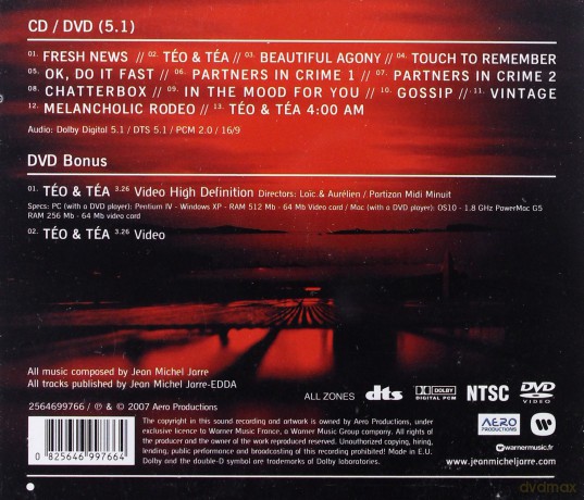 Jean Michel Jarre: Teo & Tea [CD]+[DVD]