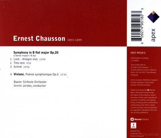 Armin Jordan/Basler Sinfonie O: Chau: Sinfonie,Viviane [CD]