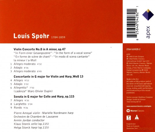 Jordan/Orch.De Chambre De Laus: Spoh: Violinkonzert Nr.8op.47/+ [CD]