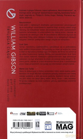 Trylogia Ciągu:. Neuromancer, Graf Zero, Mona Liza Turbo - William Gibson [KSIĄŻKA]