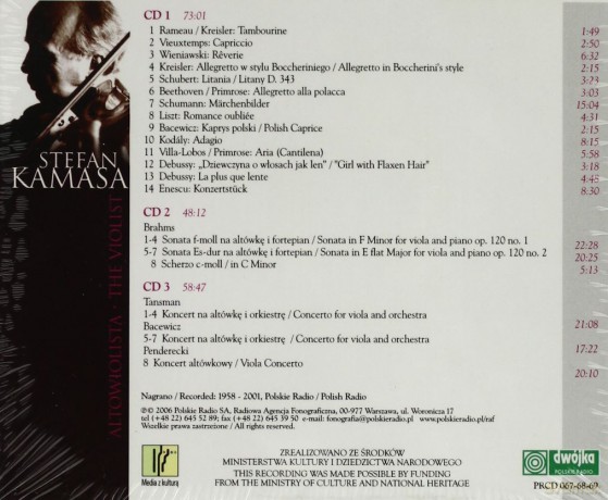 Stefan Kamasa: Altowiolista/The Violist [3CD]