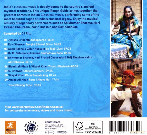 The Rough Guide To Indian Classical Music (2CD Special Edition with Bonus CD by Debashish Bhattacharya)