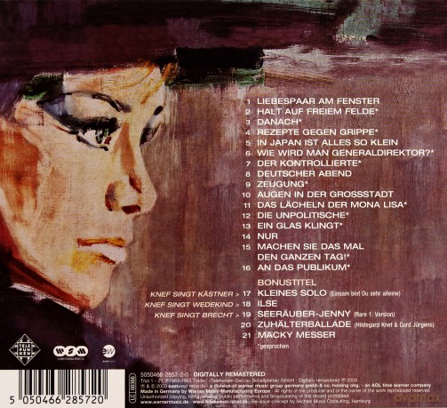 Hildegard Knef: Singt Und Spricht Tucholsky (digipack) [CD]