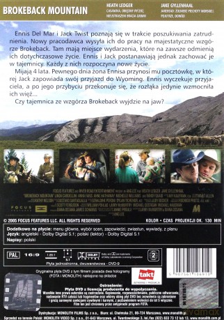Tajemnica Brokeback Mountain [DVD]