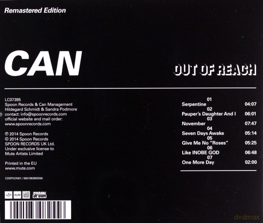 Can: Out Of Reach [CD]