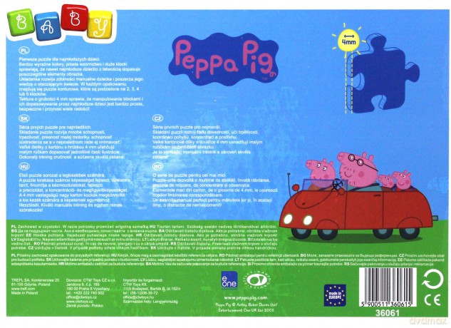 TREFL Świnka Peppa Moje pierwsze puzzle (36061) [PUZZLE]