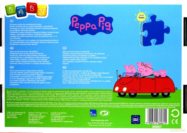 TREFL Świnka Peppa Moje pierwsze puzzle (36061) [PUZZLE]