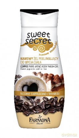 Farmona Sweet Secret Kawowy żel peelingujący do mycia ciała - słodkie cappuccino i tiramisu