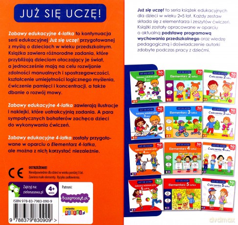 Zabawy edukacyjne 4-latka. Już się uczę [KSIĄŻKA]