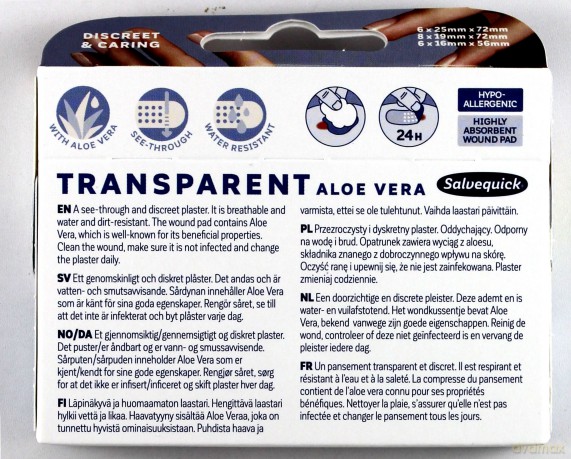 Plastry Salvequick Aloe Vera Transparentne 20 szt
