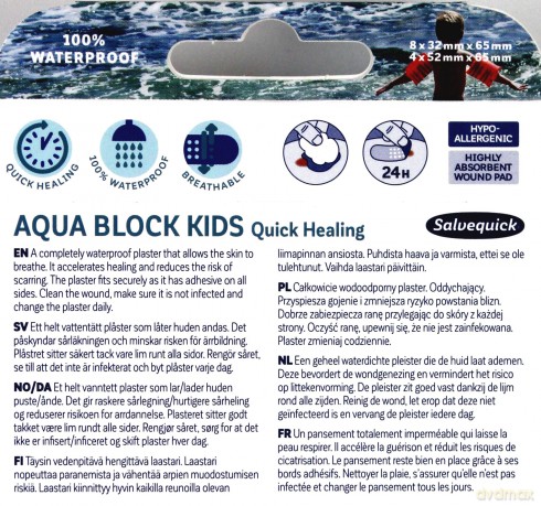 Plastry Salvequick Aqua Block (1opakowanie) 12szt