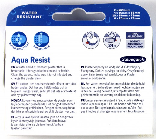 Plastry Salvequick wodoodporne Aqua Resist (1 opakowanie) 22 szt
