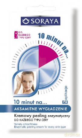 Soraya 10 minut na: aksamitne wygładzenie, kremowy peeling enzymatyczny do każdego typu cery 2x5 ml