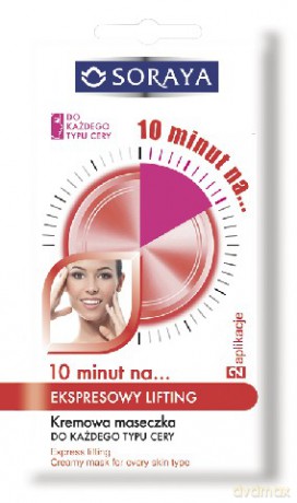 Soraya 10 minut na: ekspresowy lifting, kremowa maseczka do każdego typu cery 2x5 ml